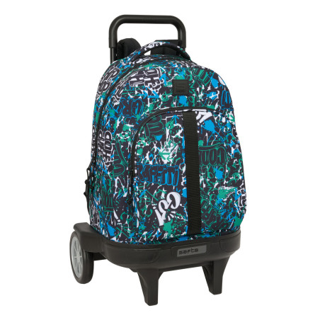 MOCHILA GDE. C/RUEDAS COMPACT EVOL. EXT. SAFTA GRAFFITI "GO" SAFTA26 642622218 45X33 UNIDAD