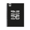 AGENDA ESCOLAR FINOCAM25 COOL 1/4 SVH 25-26 NEGRO+ 4º - 155X212 MM 645040326