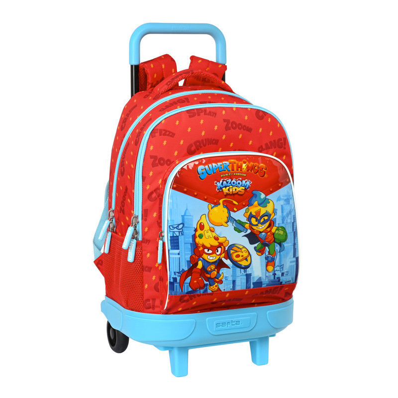 MOCHILA GDE C/RUEDAS COMPACT EXTRAIBLE SUPERTHINGS "KAZOOM KIDS" 612276918 45*33 SAFTA22