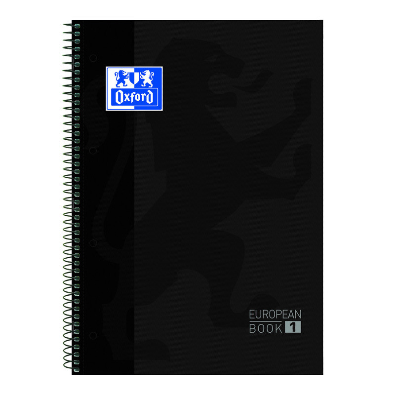 CUADERNO ENRI OXFORD SCHOOL EUROPEAN A-4  80H HZTAL NEGRO 400050189