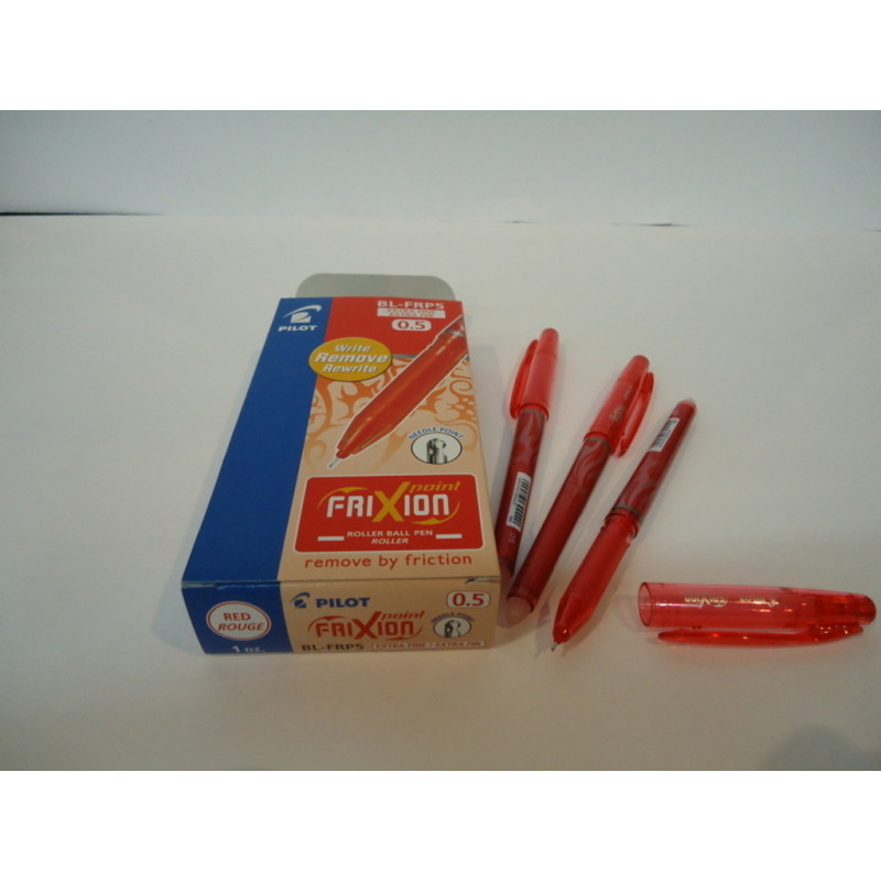 BOLIGRAFO PILOT FRIXION POINT BORRABLE ROJO C/12U