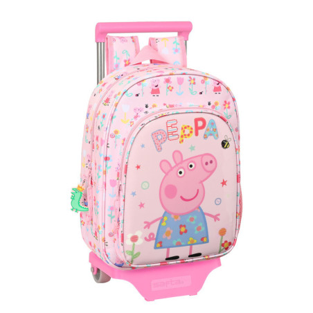 MOCHILA 185+CARRO 705 PEPPA PIG "HAVING FUN" 612272020 34*26 SAFTA22