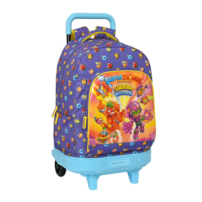 MOCHILA GDE. C/RUEDAS COMPACT EXT.SIMPLE SUPERTHINGS GUARDIANS OF KAZOOM SAFTA23 ENERO 612270918
