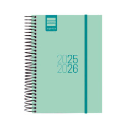 AGENDA ESCOLAR FINOCAM25 ESPIR E8 1DP 25-26 TURQUESA+ E8 - 120X171 MM 633360126