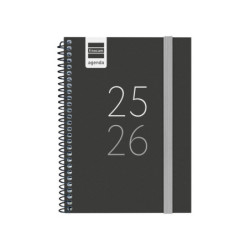 AGENDA ESCOLAR FINOCAM25 SEC.1/8 SVH 25-26 NEGRO+ 8º - 120X164 MM 634224026