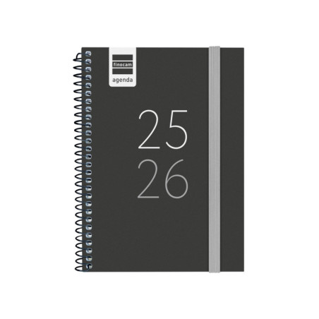 AGENDA ESCOLAR FINOCAM25 SEC.1/8 SVH 25-26 NEGRO+ 8º - 120X164 MM 634224026