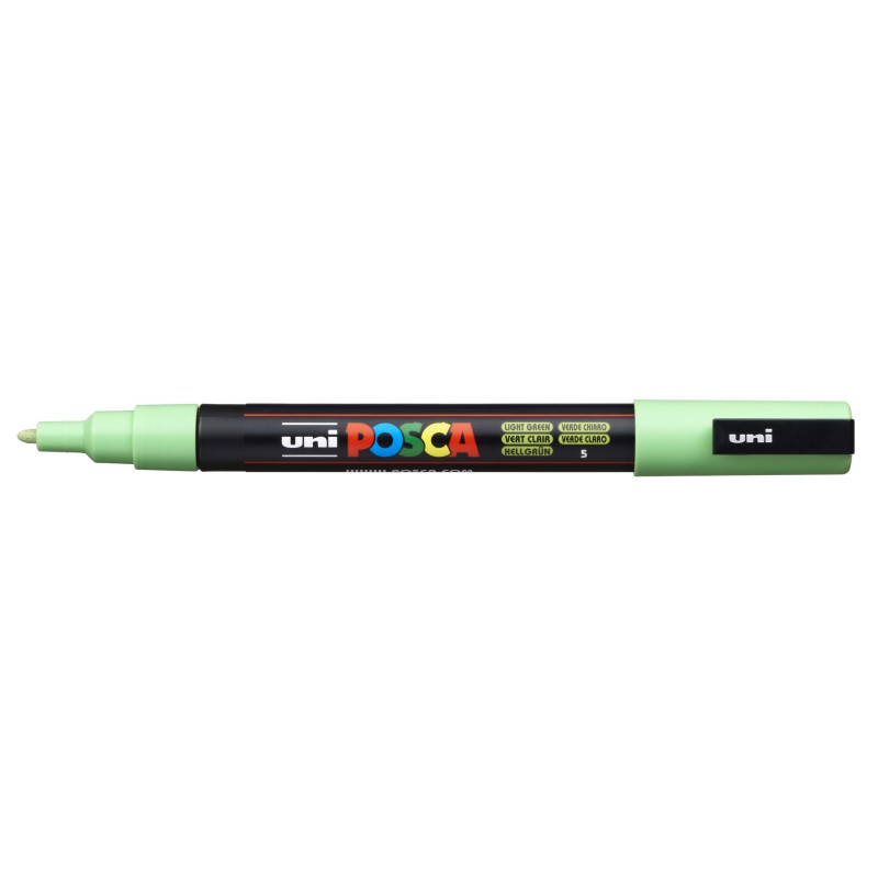 MARCADOR UNI-BALL POSCA PC-3M PUNTA REDONDA 0,9-1,3MM VERDE CLARO (5)