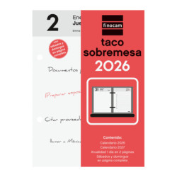 TACO SOBREMESA 2026+ FINOCAM26 780280026 85 X 35 X 120 MM