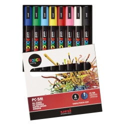 MARCADOR UNI-BALL POSCA PC-5M/8C PUNTA REDONDA 1,8-2,5MM 8 COLORES SURTIDO 182634679