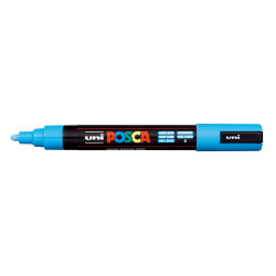 MARCADOR UNI-BALL POSCA PC-5M PUNTA REDONDA 1,8-2,5MM AZUL CLARO (8)