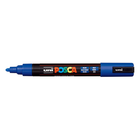 MARCADOR UNI-BALL POSCA PC-5M PUNTA REDONDA 1,8-2,5MM AZUL (33)