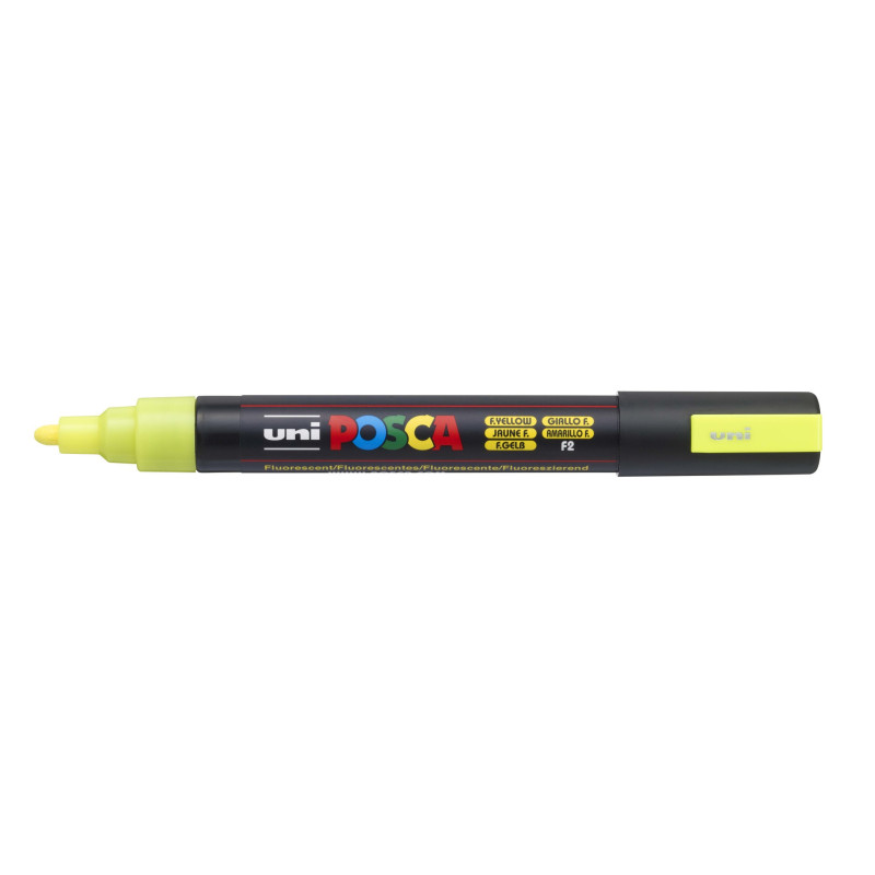 MARCADOR UNI-BALL POSCA PC-5M PUNTA REDONDA 1,8-2,5MM FLUOR AMARILLO (F2)