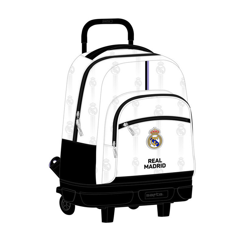 MOCHILA GDE. C/RUEDAS COMPACT EXT.SIMPLE REAL MADRID 1ª EQUIP. 22/23 SAFTA23 ENERO 612254918