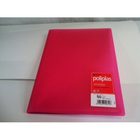 CARPETA ESCAPARATE FL POLIPLAS 50F TRANSP ROJO GRAFOPLAS 01460051