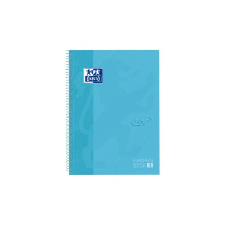 CUADERNO ENRI OXFORD SCHOOL EUROPEAN A-4  80H 5*5 TOUCH AZUL PASTEL 400107010
