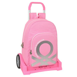 MOCHILA 876+CARRO EVOLUTION BENETTON "FLAMINGO PINK" 612252860 46*30 SAFTA22
