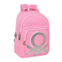 MOCHILA DOBLE ADAPTABLE BENETTON "FLAMINGO PINK" 612252773 42*32 SAFTA22