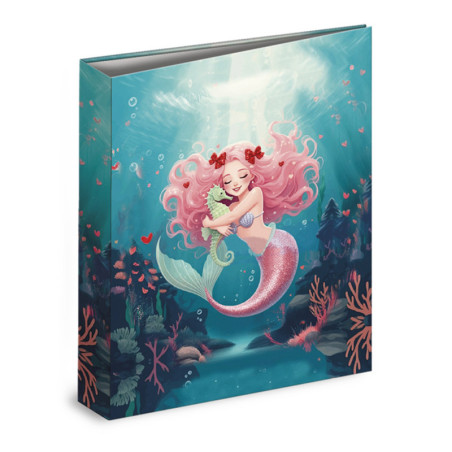 CARPETA CARTON FORRADO TAMAÑO A4 32 CM. 4 ANILLAS 35MM SENFORT SIRENA CABALLITO 22701252