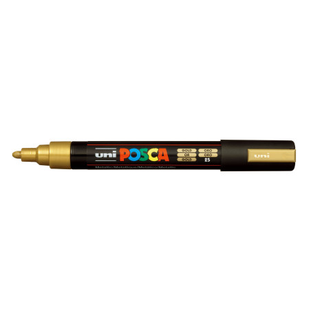 MARCADOR UNI-BALL POSCA PC-5M PUNTA REDONDA 1,8-2,5MM ORO (25)