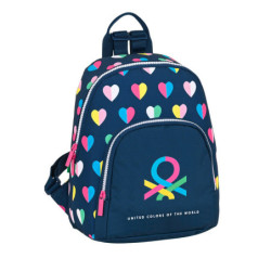 MINI MOCHILA BENETTON "CORAZONES" 612250846 30*25 SAFTA22