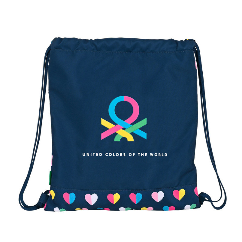 SACO PLANO BENETTON "CORAZONES" 612250196 40*35 SAFTA22