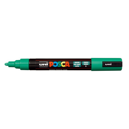 MARCADOR UNI-BALL POSCA PC-5M PUNTA REDONDA 1,8-2,5MM VERDE (6) 152686000