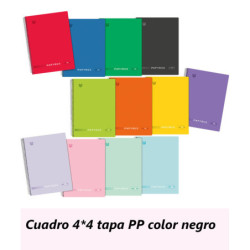 PACK 5 CUADERNOS PAPYRUS GRAFOPLAS PP FOLIO CUADRO 4*4 COLOR NEGRO 88442910