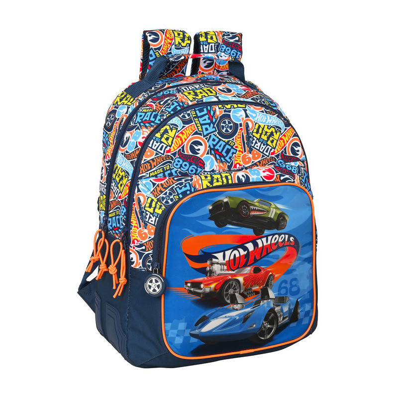 MOCHILA DOBLE ADAPTABLE HOT WHEELS "CHALLENGE" 612238773 42*32 SAFTA22