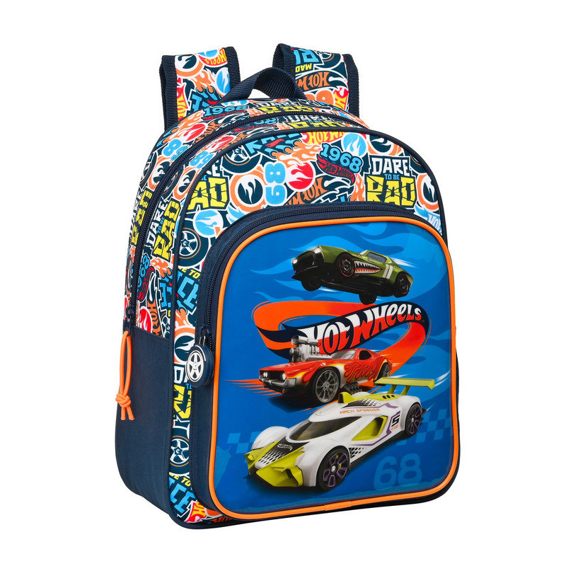 MOCHILA INFANTIL ADAPTABLE HOT WHEELS "CHALLENGE" 612238524 33*27 SAFTA22