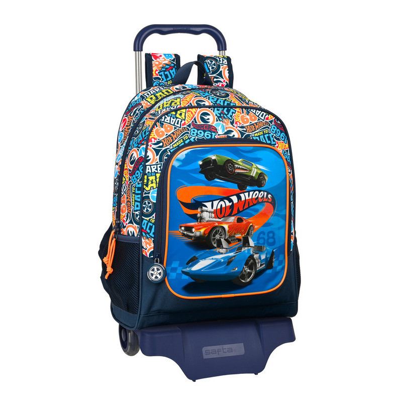 MOCHILA 522+CARRO 905 HOT WHEELS "CHALLENGE" 612238313 42*32 SAFTA22