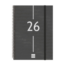 AGENDA YEAR E10 SVH 2026 NEGRO+ FINOCAM26 741456026 162 X 14 X 212 MM