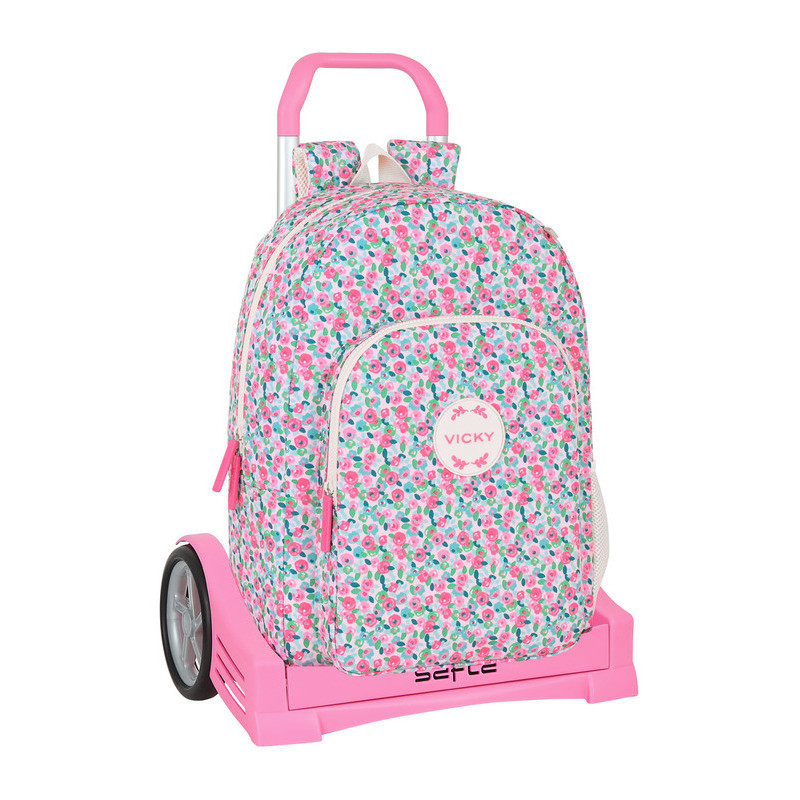 MOCHILA 876+CARRO EVOLUTION VMB "ROSEBLOOM" 612236860 46*30 SAFTA22
