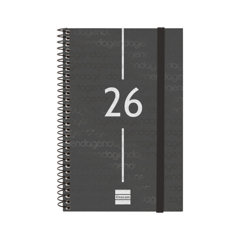 AGENDA YEAR E5 SVH 2026 NEGRO+ FINOCAM26 741446026 125 X 14 X 181 MM