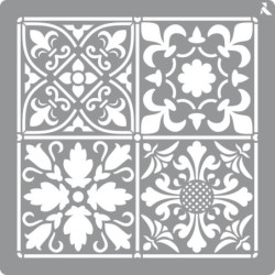 STENCIL BALDOSAS 20X20 CM - 6758 LA PAJARITA LPA008007 UNIDAD
