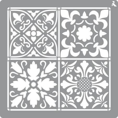 STENCIL BALDOSAS 20X20 CM - 6758 LA PAJARITA LPA008007 UNIDAD