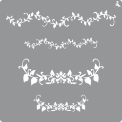 STENCIL CENEFA SEPARADORES 40X40 CM - 6759 LA PAJARITA LPA008108 UNIDAD