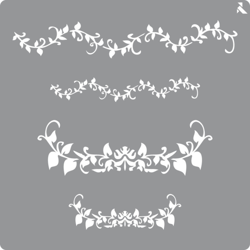 STENCIL CENEFA SEPARADORES 40X40 CM - 6759 LA PAJARITA LPA008108 UNIDAD