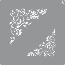 STENCIL CENEFA ESQUINAS 20X20 CM - 6761 LA PAJARITA LPA008301 UNIDAD