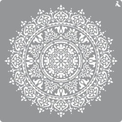 STENCIL MANDALA FLORAL 40X40 CM - 6762 LA PAJARITA LPA008402 UNIDAD