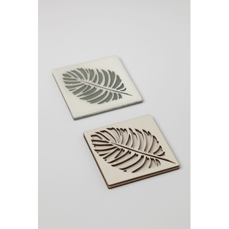 POSAVASOS CHAPA MADERA CUADRADO HOJA 96X96MM LA PAJARITA 080011 UNIDAD