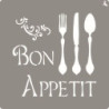 STENCIL ST-07 BON APPETIT LA PAJARITA 090007 UNIDAD