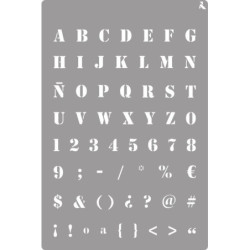 STENCIL ST-23 ALPHABET LA PAJARITA 090023 UNIDAD