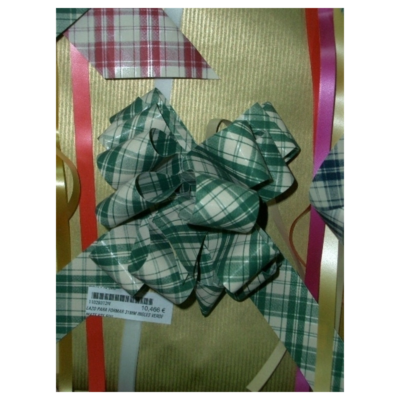 LAZO PARA FORMAR 31MM INGLES VERDE MATE PTE 50U