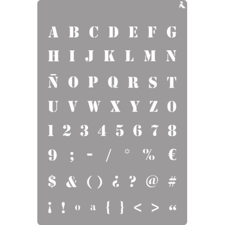 STENCIL ST-23 ALPHABET LA PAJARITA 090023 UNIDAD