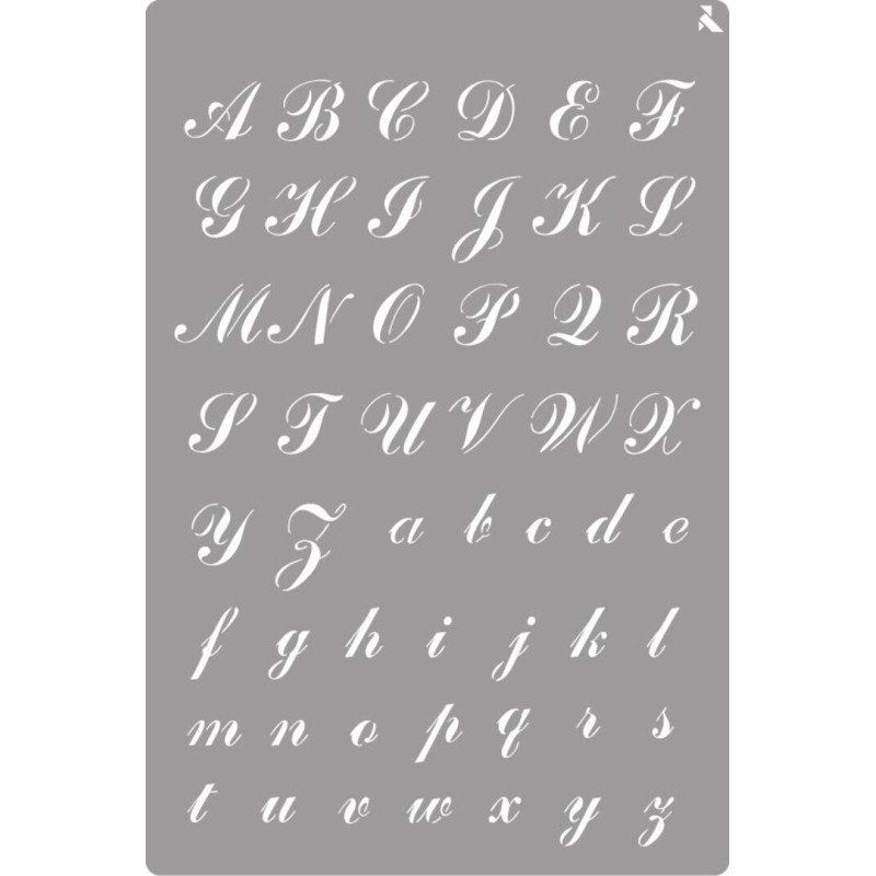 STENCIL ST-24 ROMANTIC ALPHABET LA PAJARITA 090024 UNIDAD