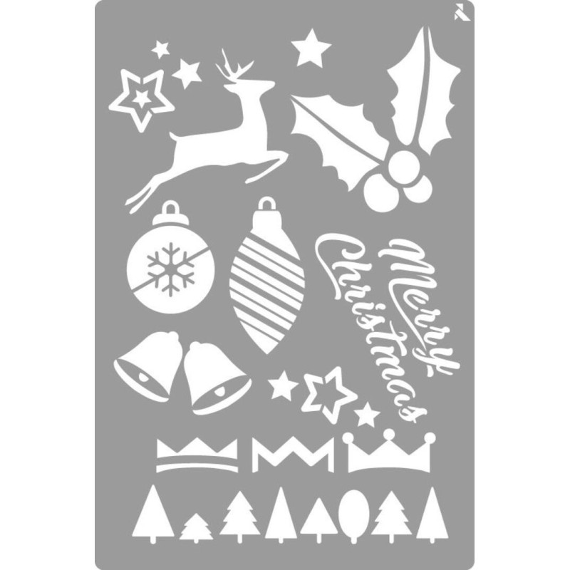 STENCIL ST-30 MERRY CHRISTMAS LA PAJARITA 090030 UNIDAD