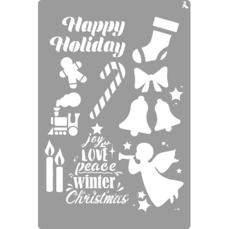 STENCIL ST-31 HAPPY HOLIDAY LA PAJARITA 090031 UNIDAD