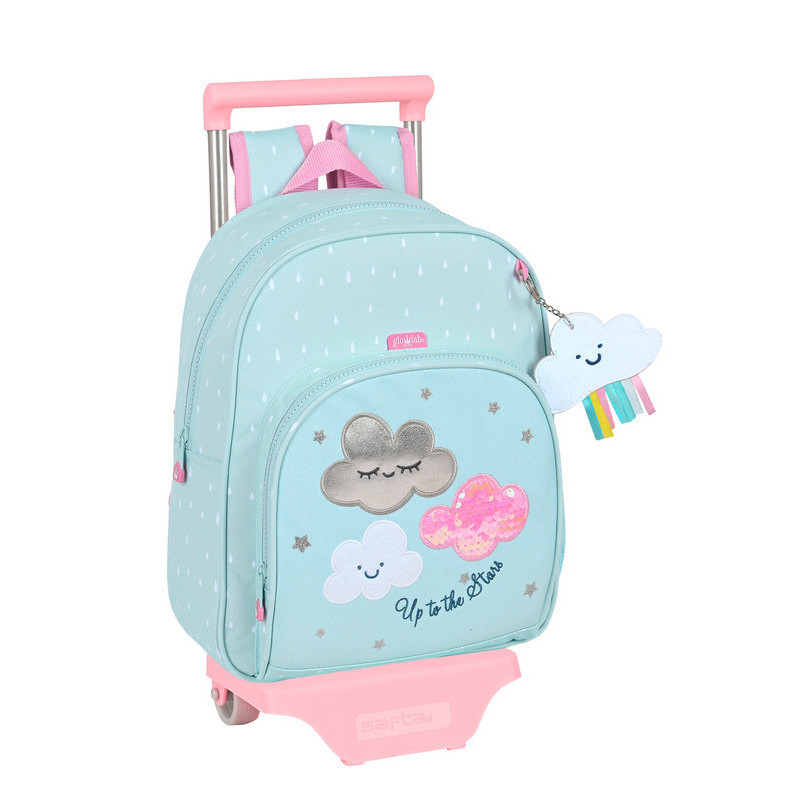 MOCHILA 609+CARRO 705 RECICLABLE GLOWLAB KIDS "NUBE" 612223020 34*28 SAFTA22