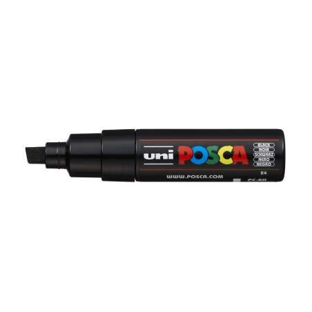 MARCADOR UNI-BALL POSCA PC-8K BISEL GRUESO 8MM NEGRO (24)