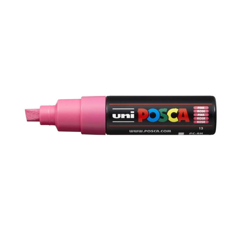 MARCADOR UNI-BALL POSCA PC-8K BISEL GRUESO 8MM ROSA (13)